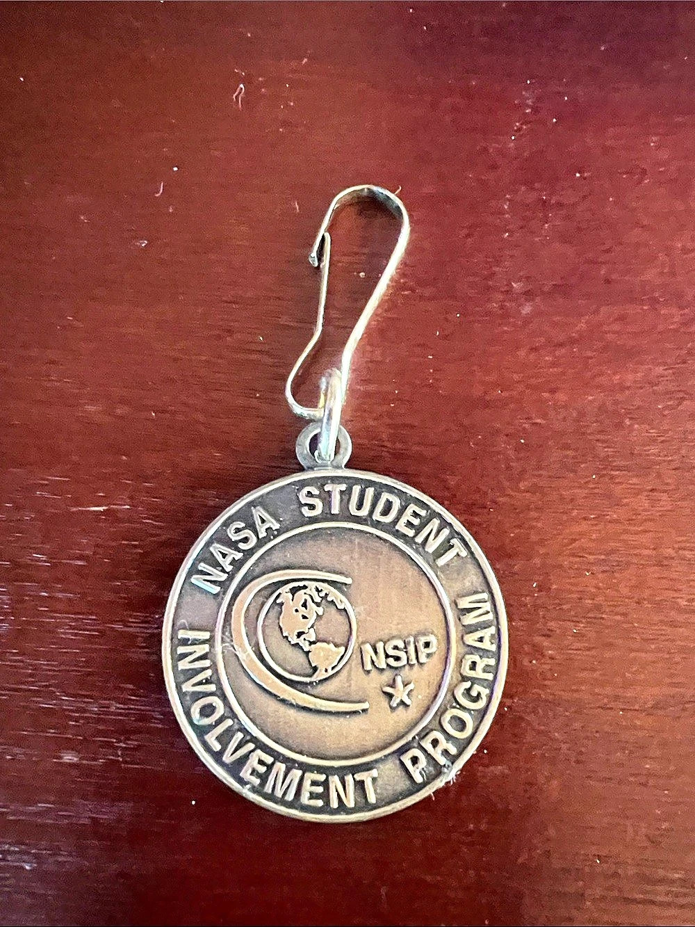 NASA Student Involvement Program Silver-Tone Pendant Pin